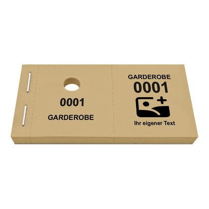 Garderobenummern Garderobe mit eigenem Logo - 1000 Abrisse