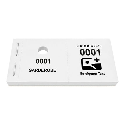 Garderobenummern Garderobe mit eigenem Logo - 1000 Abrisse