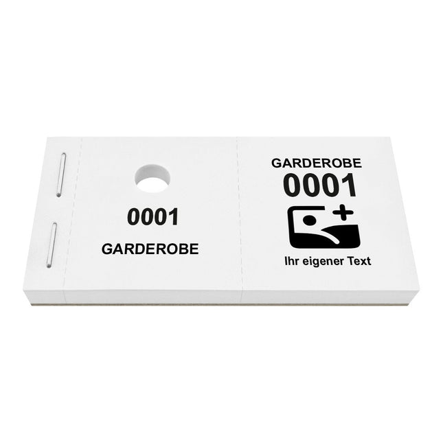 Garderobenummern Garderobe mit eigenem Logo - 1000 Abrisse