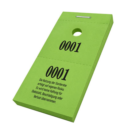 Garderobenummern mit Haftungsausschluss - 1000 Abrisse