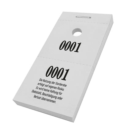 Garderobenummern mit Haftungsausschluss - 1000 Abrisse