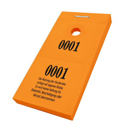 Garderobenummern mit Haftungsausschluss - 1000 Abrisse