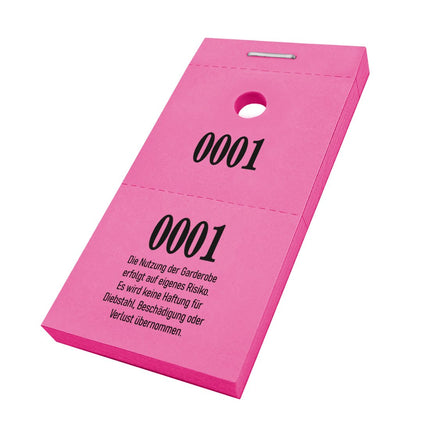 Garderobenummern mit Haftungsausschluss - 1000 Abrisse