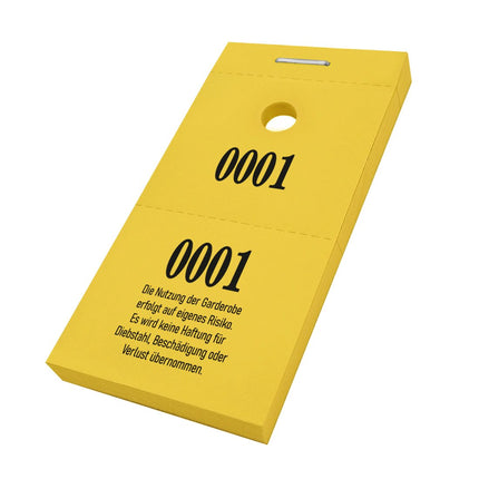 Garderobenummern mit Haftungsausschluss - 1000 Abrisse