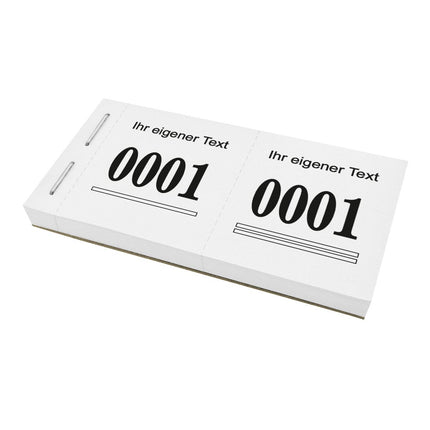 Garderobenummern 1 Zeile eigener Text - 1000 Abrisse