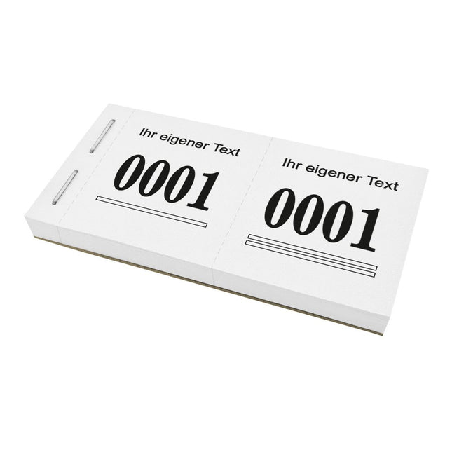Garderobenummern 1 Zeile eigener Text - 1000 Abrisse