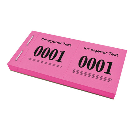 Garderobenummern 1 Zeile eigener Text - 1000 Abrisse