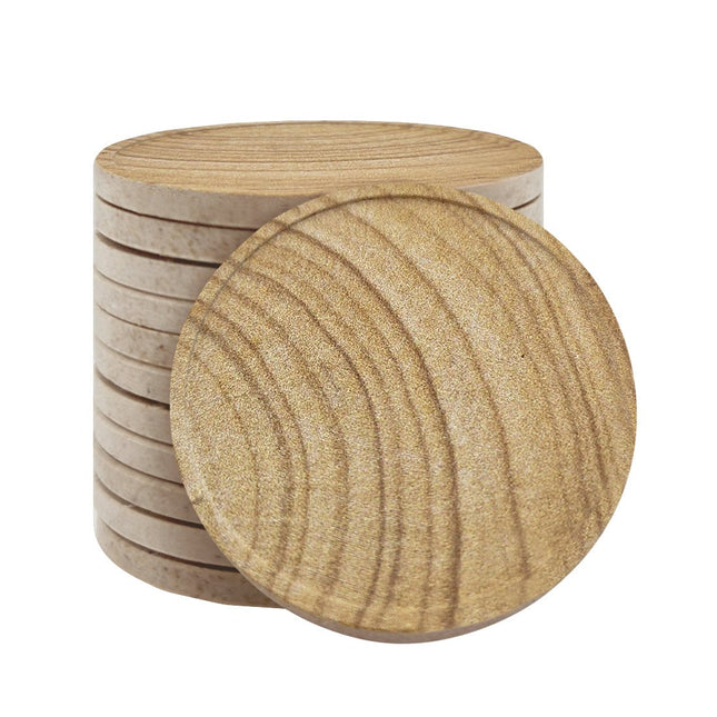 Wertmarken Chips selbst gestalten Ø35mm Holzfaser mit Maserung - 100 Stück