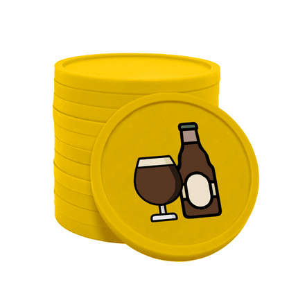 Wertmarken Chips Bier - 100 Stück