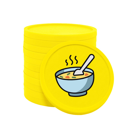 Wertmarken Chips Suppe - 100 Stück