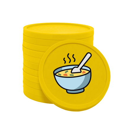 Wertmarken Chips Suppe - 100 Stück