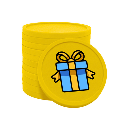 Wertmarken Chips Geschenk - 100 Stück