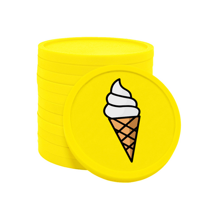 Wertmarken Chips Softeis - 100 Stück