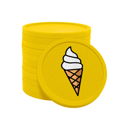 Wertmarken Chips Softeis - 100 Stück