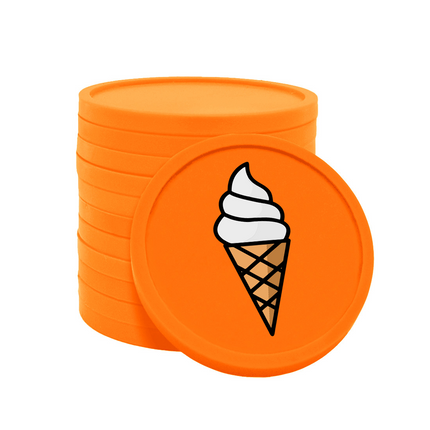 Wertmarken Chips Softeis - 100 Stück