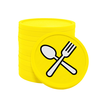 Wertmarken Chips Löffel & Gabel - 100 Stück