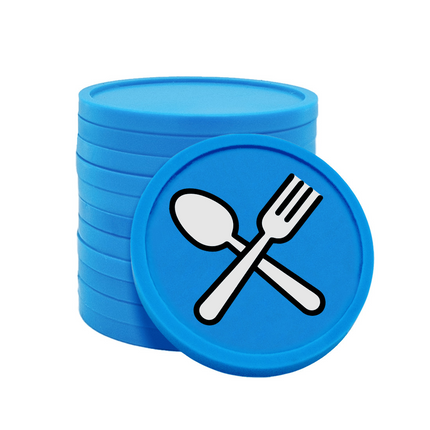 Wertmarken Chips Löffel & Gabel - 100 Stück