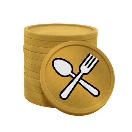 Wertmarken Chips Löffel & Gabel - 100 Stück