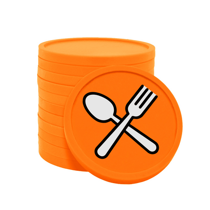 Wertmarken Chips Löffel & Gabel - 100 Stück