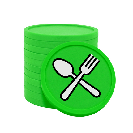 Wertmarken Chips Löffel & Gabel - 100 Stück