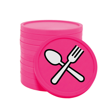 Wertmarken Chips Löffel & Gabel - 100 Stück