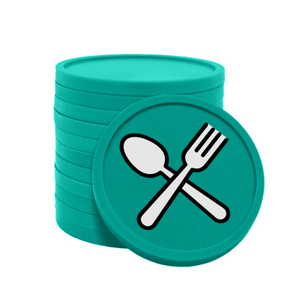 Wertmarken Chips Löffel & Gabel - 100 Stück