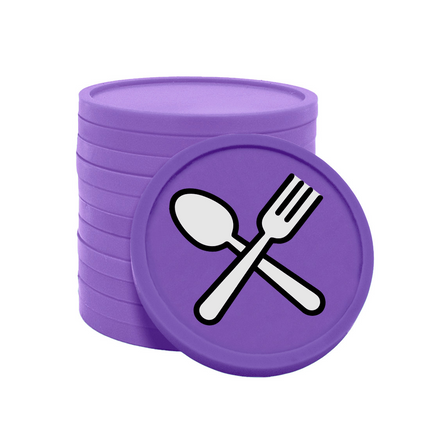 Wertmarken Chips Löffel & Gabel - 100 Stück