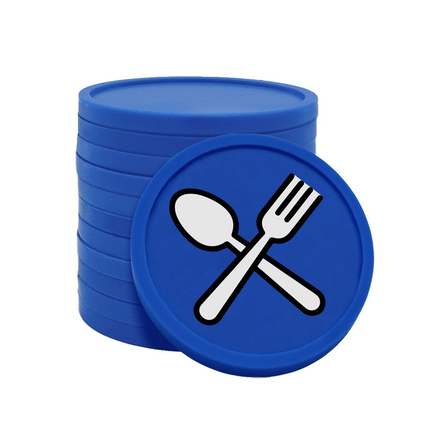 Wertmarken Chips Löffel & Gabel - 100 Stück