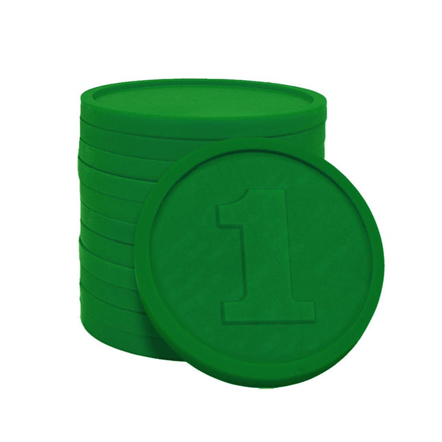 Wertmarken Chip Zahl 1 Prägung Ø29mm - 250 Stück