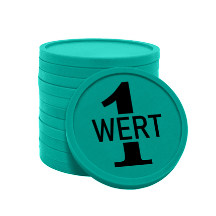 Wertmarken Chips 1 Wert - 100 Stück
