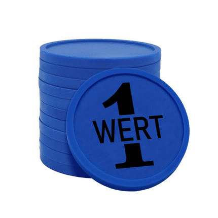 Wertmarken Chips 1 Wert - 100 Stück