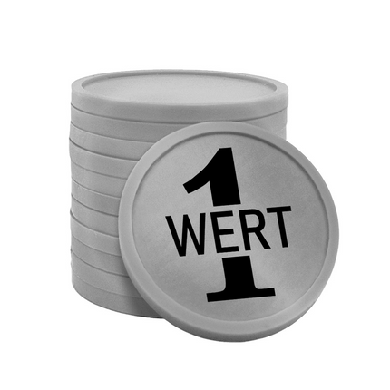 Wertmarken Chips 1 Wert - 100 Stück