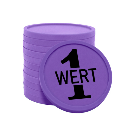 Wertmarken Chips 1 Wert - 100 Stück