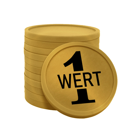 Wertmarken Chips 1 Wert - 100 Stück