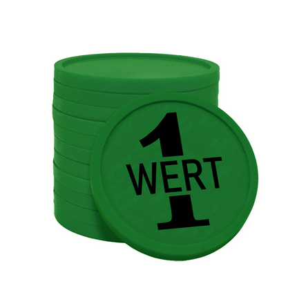 Wertmarken Chips 1 Wert - 100 Stück