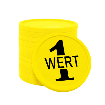 Wertmarken Chips 1 Wert - 100 Stück