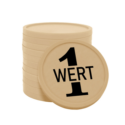 Wertmarken Chips 1 Wert - 100 Stück