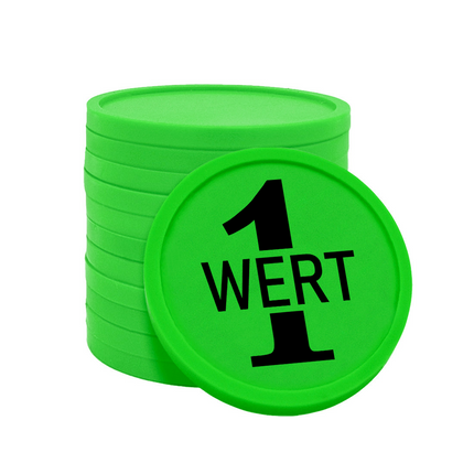 Wertmarken Chips 1 Wert - 100 Stück
