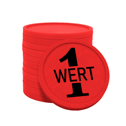 Wertmarken Chips 1 Wert - 100 Stück