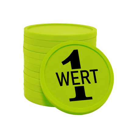 Wertmarken Chips 1 Wert - 100 Stück