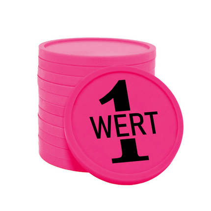 Wertmarken Chips 1 Wert - 100 Stück