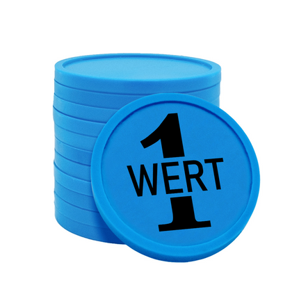Wertmarken Chips 1 Wert - 100 Stück