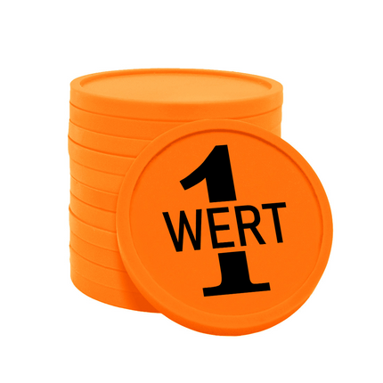 Wertmarken Chips 1 Wert - 100 Stück