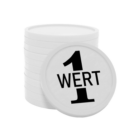 Wertmarken Chips 1 Wert - 100 Stück