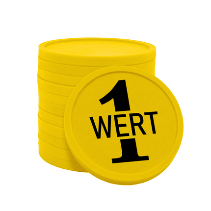 Wertmarken Chips 1 Wert - 100 Stück