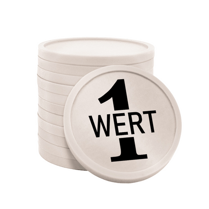 Wertmarken Chips 1 Wert - 100 Stück