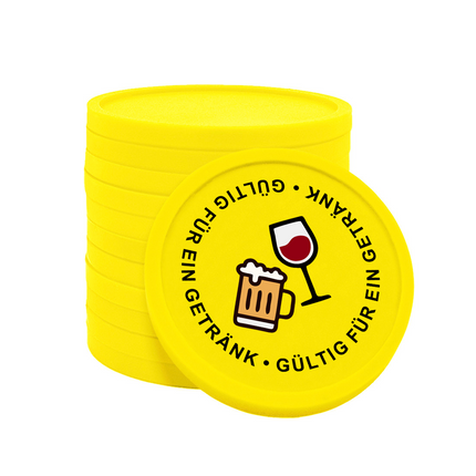 Wertmarken Chips Gültig für ein Getränk - 100 Stück