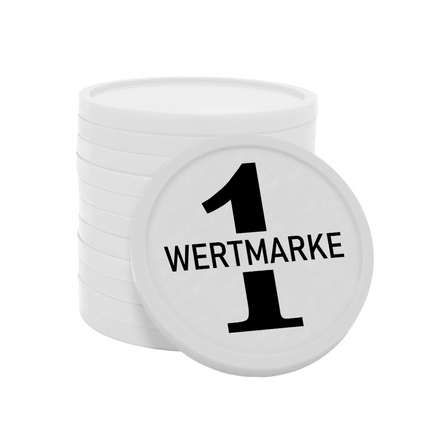 Wertmarken Chips 1 Wertmarke - 100 Stück