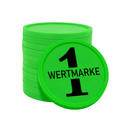 Wertmarken Chips 1 Wertmarke - 100 Stück