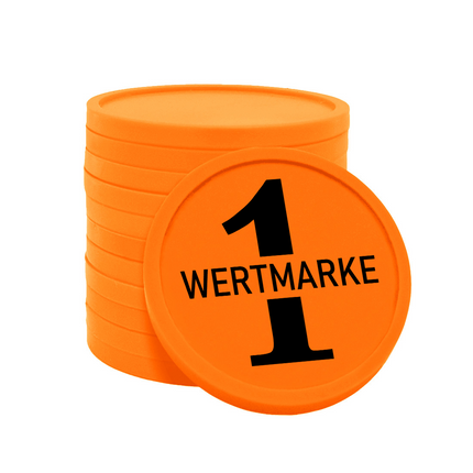 Wertmarken Chips 1 Wertmarke - 100 Stück